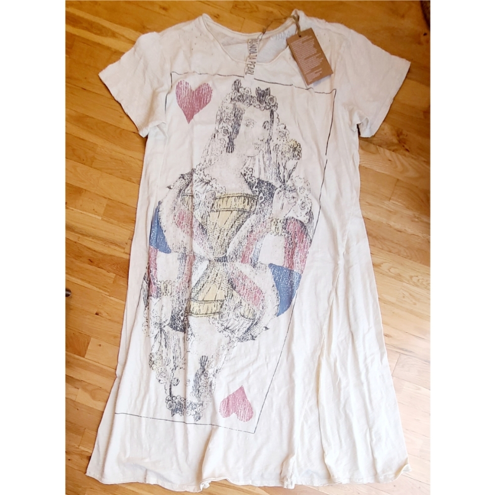 🆕️ Magnolia Pearl Queen Of Hearts Tee Dress One Size Hobo Chic Love Gypsy Boho - Picture 10 of 11